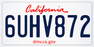 CA license plate 6UHV872