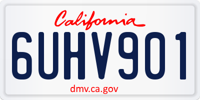 CA license plate 6UHV901