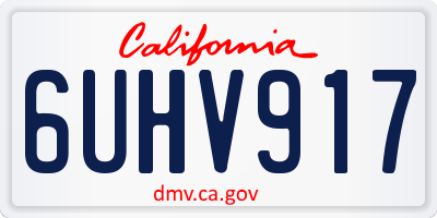 CA license plate 6UHV917