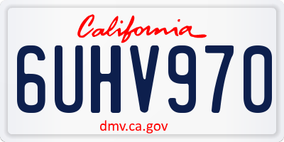 CA license plate 6UHV970