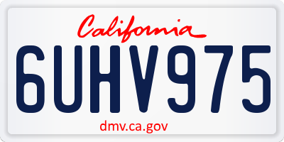 CA license plate 6UHV975