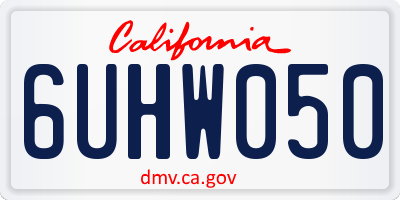 CA license plate 6UHW050