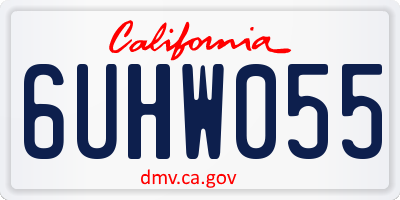 CA license plate 6UHW055