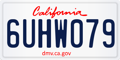 CA license plate 6UHW079