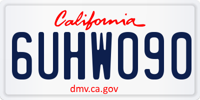 CA license plate 6UHW090