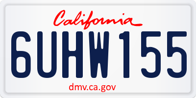 CA license plate 6UHW155