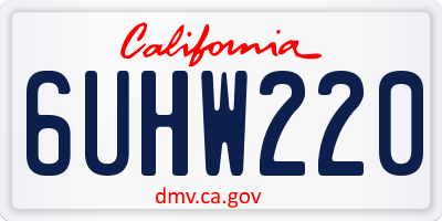 CA license plate 6UHW220
