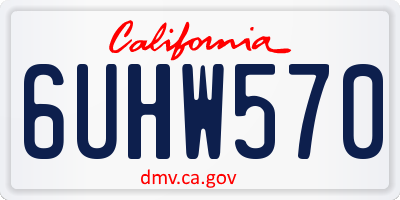CA license plate 6UHW570