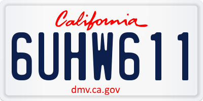 CA license plate 6UHW611
