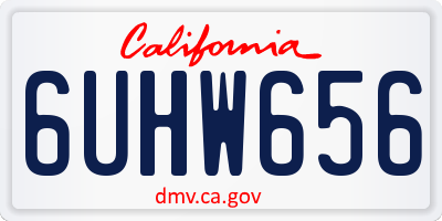 CA license plate 6UHW656
