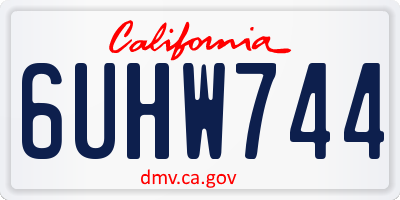 CA license plate 6UHW744