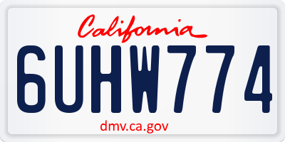 CA license plate 6UHW774