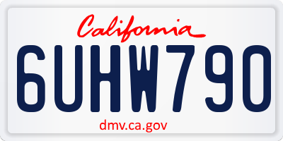 CA license plate 6UHW790