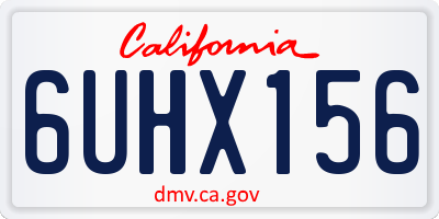 CA license plate 6UHX156