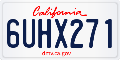 CA license plate 6UHX271