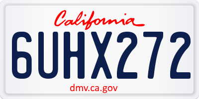 CA license plate 6UHX272