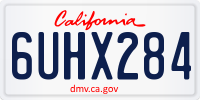 CA license plate 6UHX284