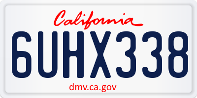 CA license plate 6UHX338