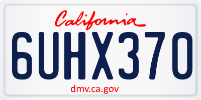 CA license plate 6UHX370