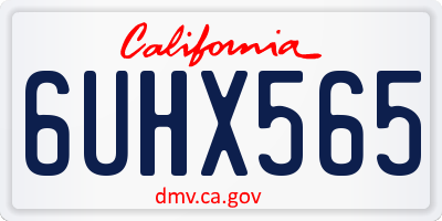 CA license plate 6UHX565