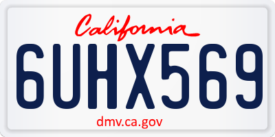 CA license plate 6UHX569