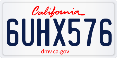 CA license plate 6UHX576