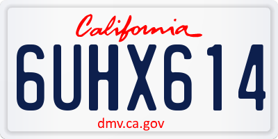 CA license plate 6UHX614