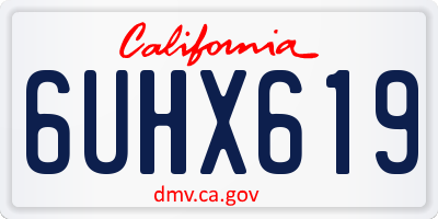 CA license plate 6UHX619