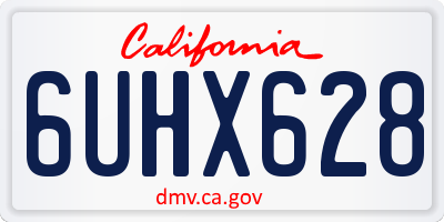 CA license plate 6UHX628
