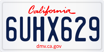 CA license plate 6UHX629