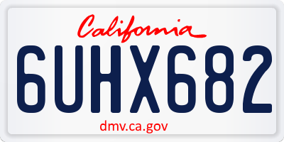CA license plate 6UHX682