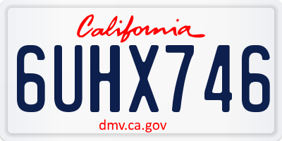 CA license plate 6UHX746