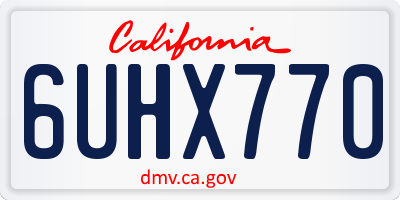 CA license plate 6UHX770