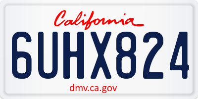 CA license plate 6UHX824