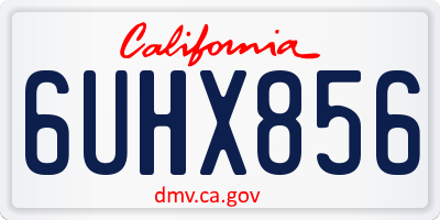 CA license plate 6UHX856
