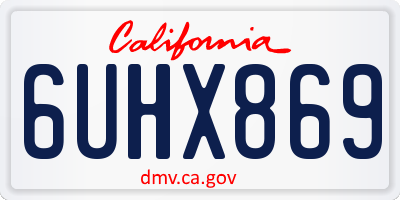 CA license plate 6UHX869