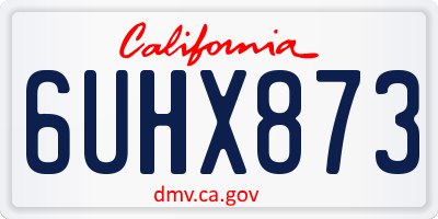 CA license plate 6UHX873