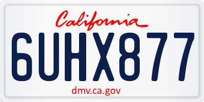 CA license plate 6UHX877