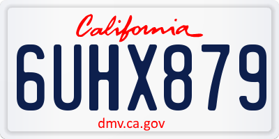 CA license plate 6UHX879