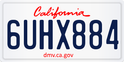 CA license plate 6UHX884