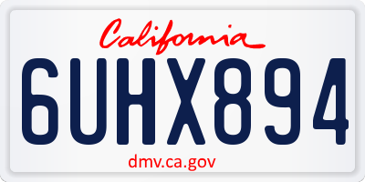 CA license plate 6UHX894