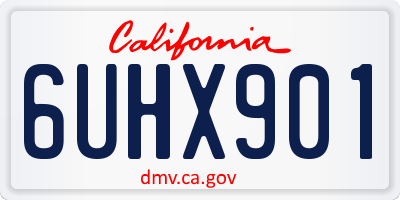 CA license plate 6UHX901