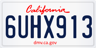 CA license plate 6UHX913