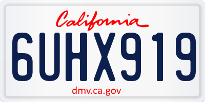 CA license plate 6UHX919