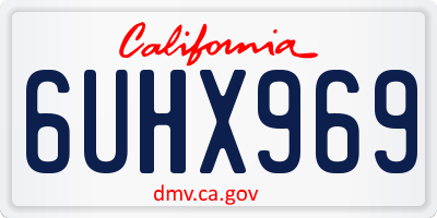 CA license plate 6UHX969