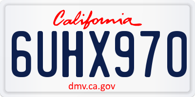 CA license plate 6UHX970