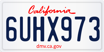 CA license plate 6UHX973