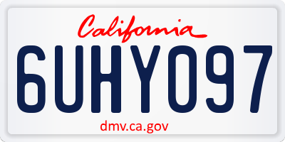 CA license plate 6UHY097