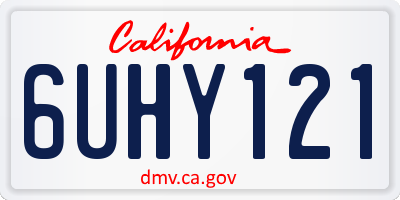 CA license plate 6UHY121