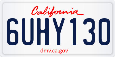 CA license plate 6UHY130